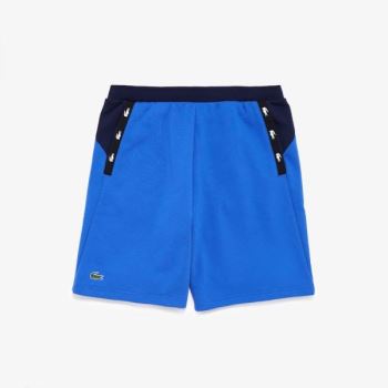 Lacoste SPORT Crocodile Striped Colorblock Fleece Shorts - Kraťasy Pánské Blankyt / Tmavě Blankyt Bl